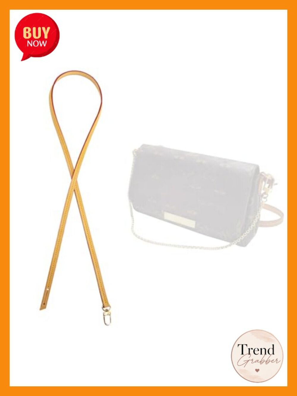 Vachetta Leather Thin Purse Strap Replacement Thin Shoulder Strap